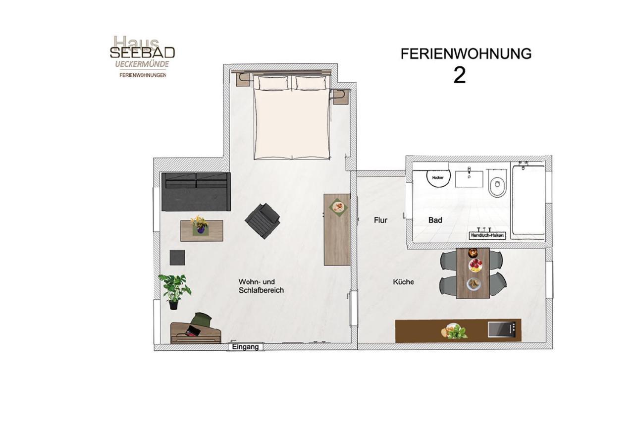 Ferienwohnungen Haus Seebad Ueckermuende 外观 照片